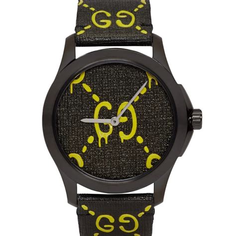 small gucci 1993 watch gold and black|Gucci ghost watch.